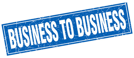 business to business square stamp