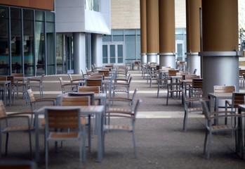 Empty Outdoor Seating Area