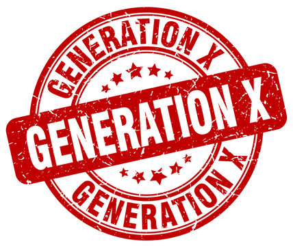 Generation X Red Grunge Stamp