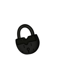 insulated closed padlock flat icon on a white background
