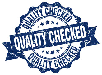 Obraz premium quality checked stamp. sign. seal