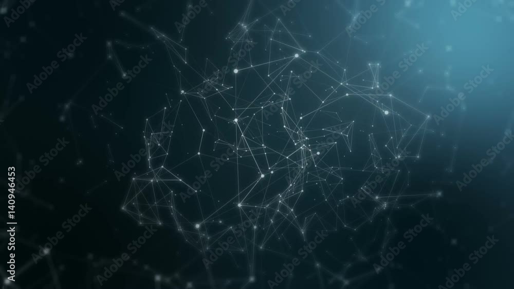 Poster plexus fantasy abstract technology and engineering background with original organic motion