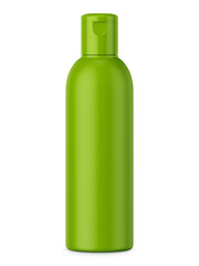 Green cosmetic bottle