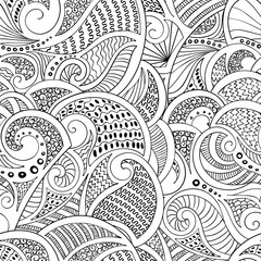 Vector seamless pattern, decorative waves, ethnic ornament, texture for wallpapers, web page backgrounds