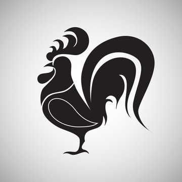 Rooster logo, cock, bird, New Year 2017, vector illustration design