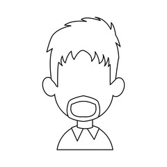 faceless man cartoon icon image vector illustration design 