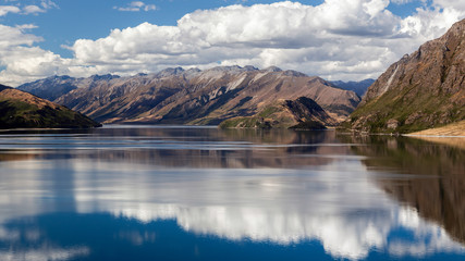 Scenic View of lake Hawea