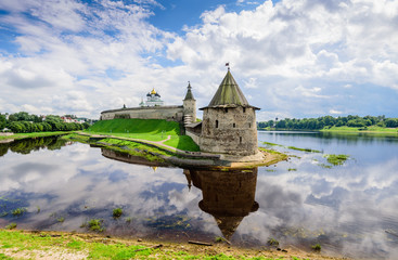 The ancient Kremlin in the city of Pskov in Russia
