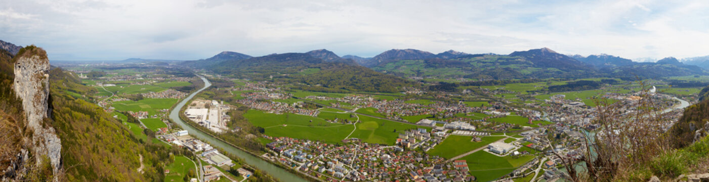 Hallein, Österreich, Blick vom kleinen Barmstein aus