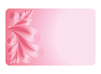 Gift card.Voucher, Gift certificate, Coupon template with floral scroll pattern. 