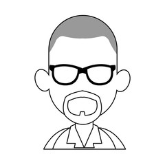 Obraz na płótnie Canvas faceless man with glasses and beard cartoon icon image vector illustration design 