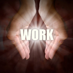 Hands Holding Words - Work