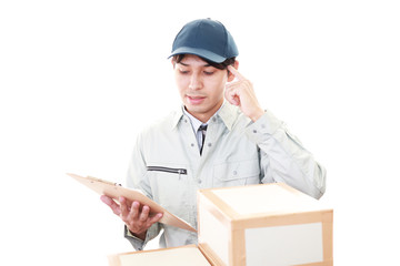 頭痛を訴える宅配人
