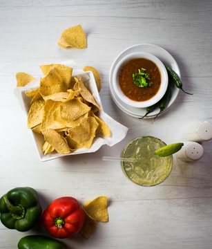 Staged Chips & Salsa