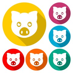 Obraz premium Vector pig icon - Illustration
