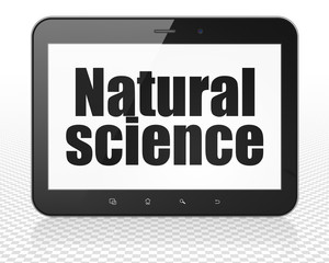 Science concept: Tablet Pc Computer with Natural Science on display