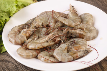 Raw king prawn
