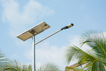 Solar powered street lapms