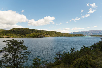 Fototapeta na wymiar Lake in Torres del Paine National Park in Chile