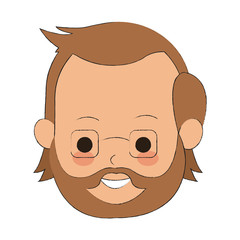 man cartoon icon over white background. colorful design. vector illustration