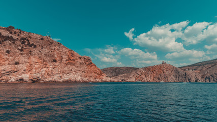 Fototapeta na wymiar Seascape with cliffs and sky