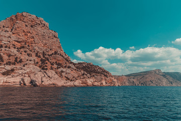 Fototapeta na wymiar Seascape with cliffs and sky