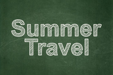 Obraz premium Tourism concept: Summer Travel on chalkboard background