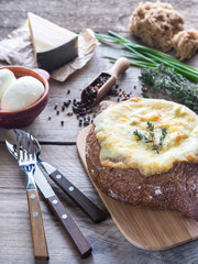 Cheesy stuffed bread