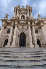 Fototapeta na wymiar Cathedral of Syracuse, loctaed on the Ortygia isle, Sicily island, Italy