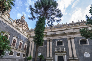 Fototapeta premium Catania Cathedral in Catania on the island of Sicily, Italy