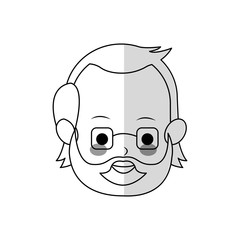 Obraz na płótnie Canvas old man cartoon icon over white background. vector illustration