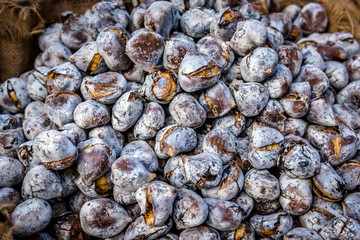 Edible chestnuts - popular street food in Porto, Portugal