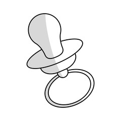 baby pacifier icon over white background. vector illustration