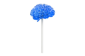 Brain Lollipop closeup, 3D rendering