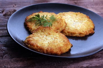Potato Pancake on a wooden table