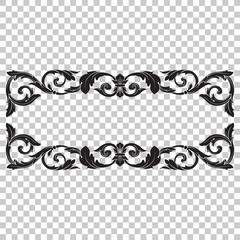 Isolate ornament in baroque style