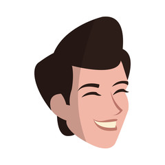 man face cartoon icon over white background. colorful design. vector illustration