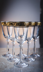 the champagne glasses