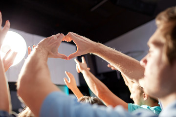 group of people at concert in club