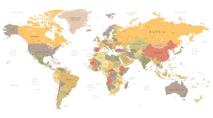 Acrylic prints World map World Map Vintage