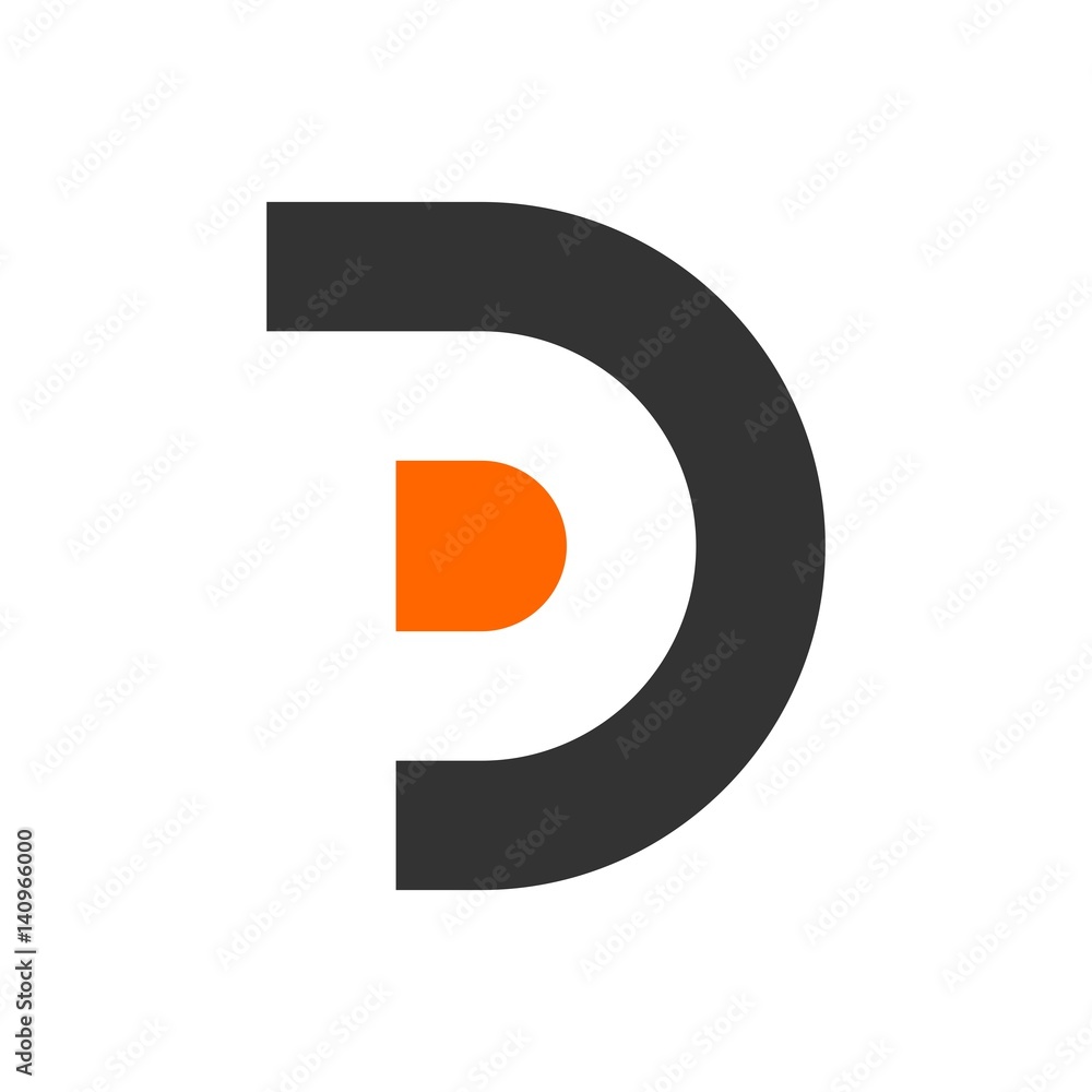 Canvas Prints p and d logotype. logo template. icon template. vector eps 8.