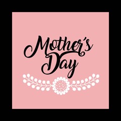 happy mother's day card. colorful design. vector illustration