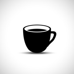 Black Coffee cup vector logo Cup icon illustration coffee logo