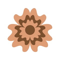 beautiful flower icon over white background. colorful design. vector illustration