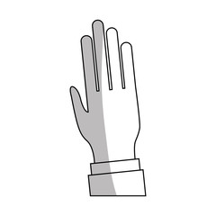 human hand icon over white background. vector illustration