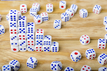 Board game with dice