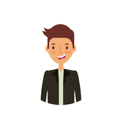 man cartoon icon over white background. colorful design. vector illustration