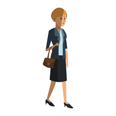businesswoman cartoon icon over white background. colorful design. vector illustration