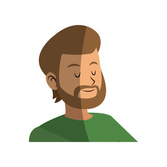 man cartoon icon over white background. colorful design. vector illustration