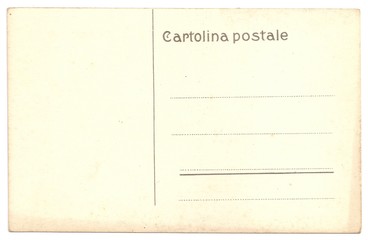 Original Antique Back Side POSTCARD in Italian Language (Cartolina Postale)